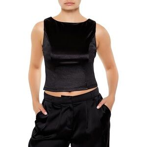 Forever 21 Black Satin Set